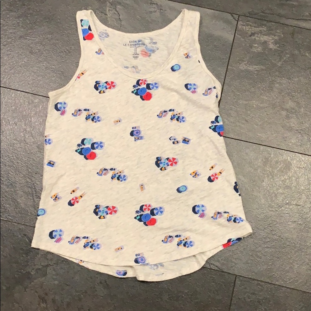 Cute beach print tank top